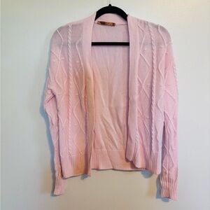 Belldini pink open draped cardigan with long sleeves size small